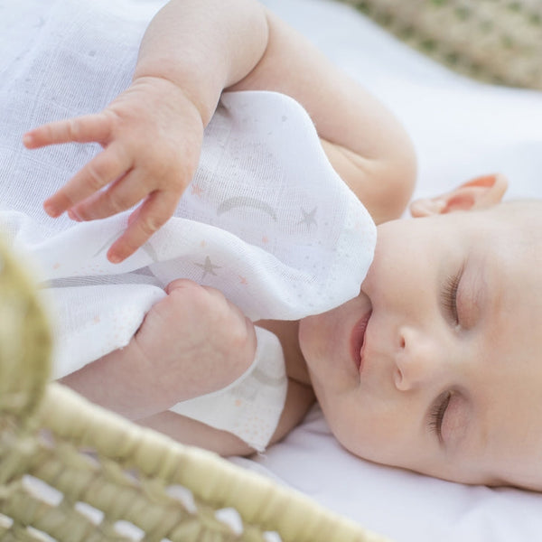 Summerville - mussola quadrate Star-Moon Rose