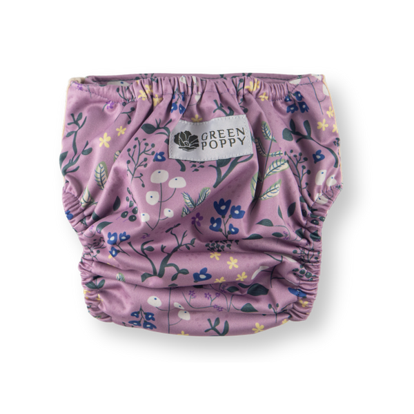 Green Poppy - pocket Coolmax organico fiori