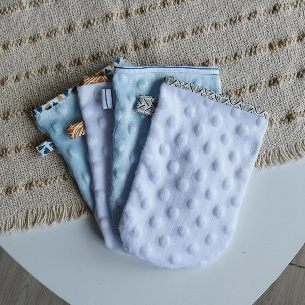 Maison Alice - guanto struccante o guanto puliizia bimbi Minky rosa