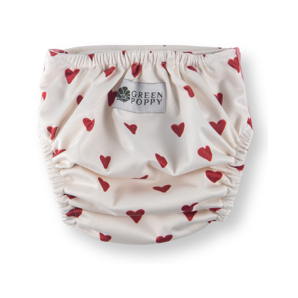 Green Poppy - pocket Coolmax organico cuori