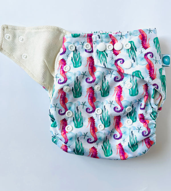 EcoTiny - pocket con tasca in cotone tartaruga