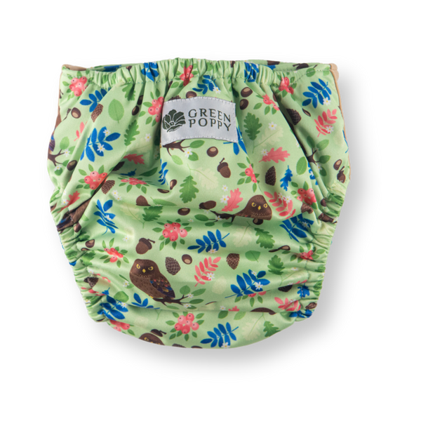 Green Poppy - pocket Coolmax organico gufi