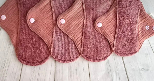 Bloom Pads - 1 plus con imbottitura in mussola organico rosa antico