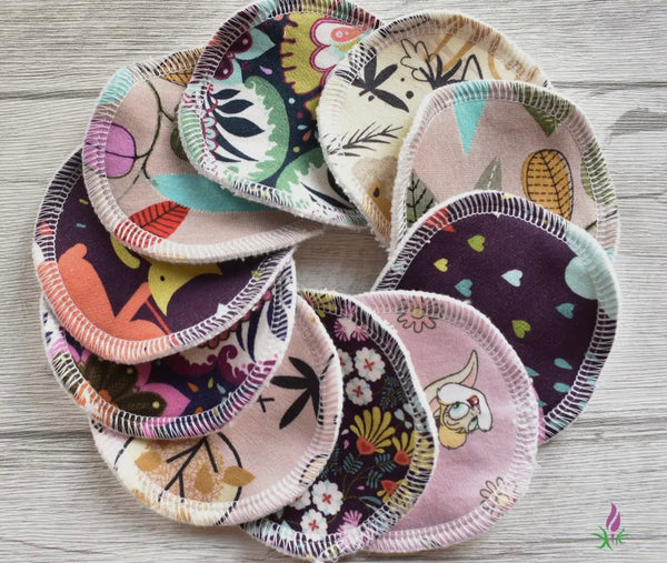 KK - 2 dischetti struccanti grafica in bamboo animali del bosco