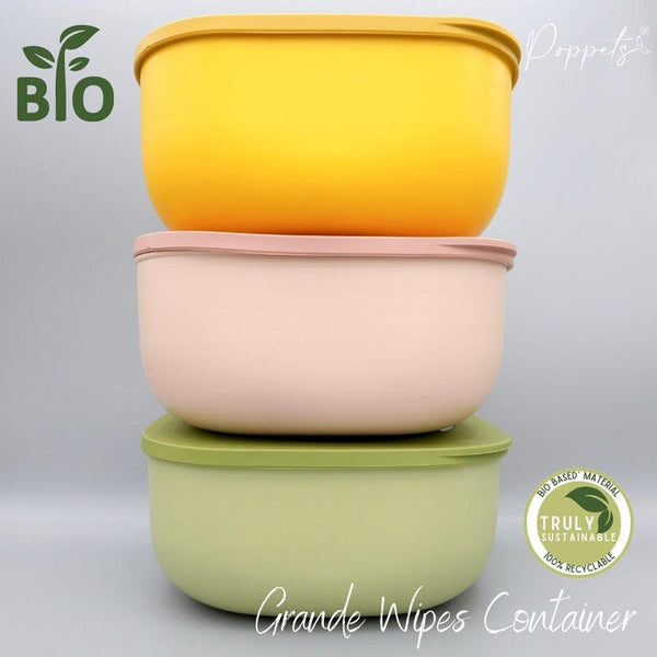 Poppets - contenitore salviette lavabili piccolo giallo