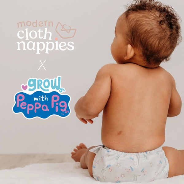 Modern cloth nappies - aio organico Peppa Pig Blue Mix Peppa & Friends