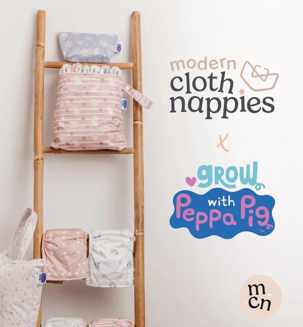 Modern cloth nappies - 100 pz veline usa e getta in bamboo peppa pig
