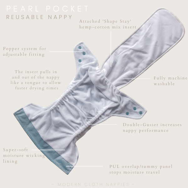 Modern cloth nappies - aio organico Grey Mist