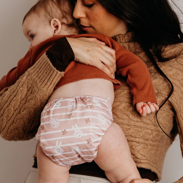Modern cloth nappies - aio organico Peppa Pig Blush Stripe