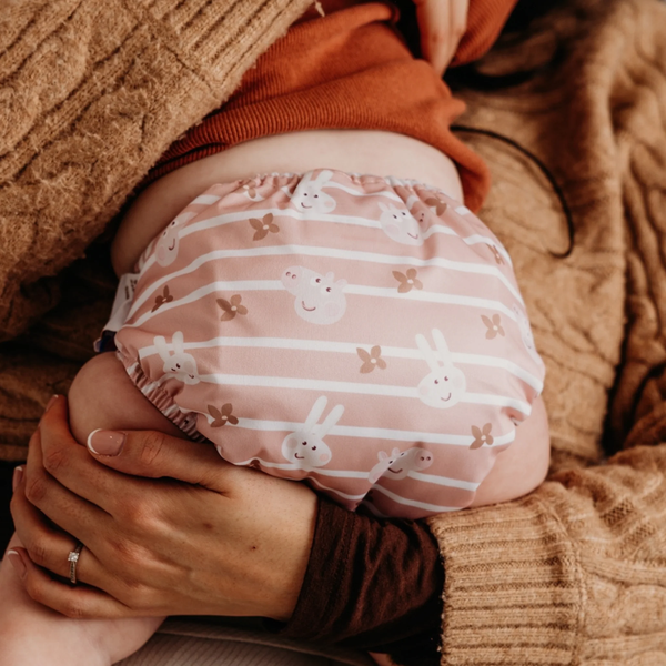 Modern cloth nappies - aio organico Peppa Pig Blush Stripe