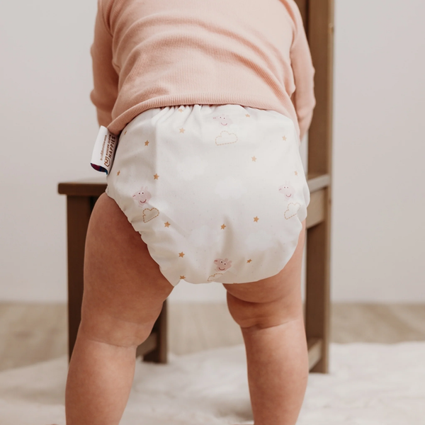 Modern cloth nappies - aio organico Peppa Pig Peppa Clouds