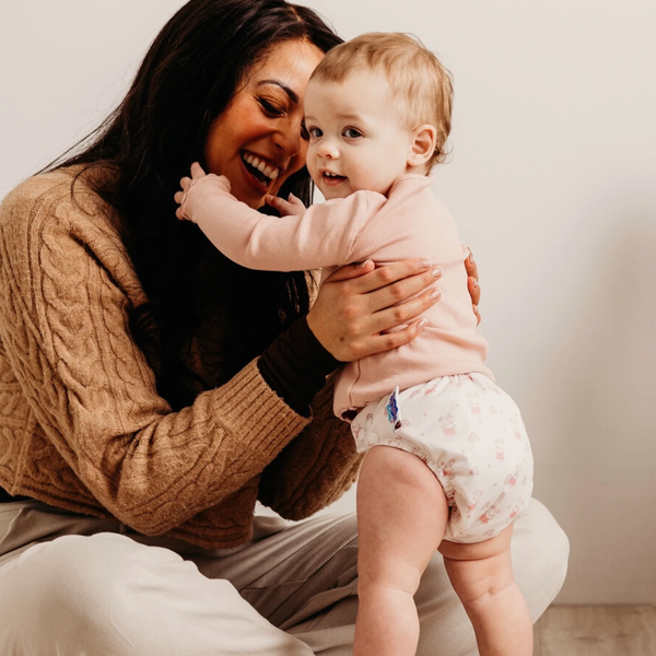 Modern cloth nappies - aio organico Peppa Pig Pink Rainbows