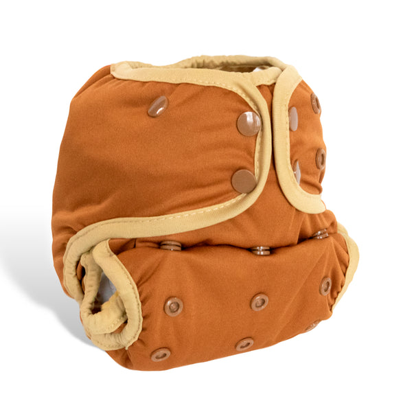 Lighthouse kids - cover pannolino con bottone ai2 e inserto in bamboo marrone