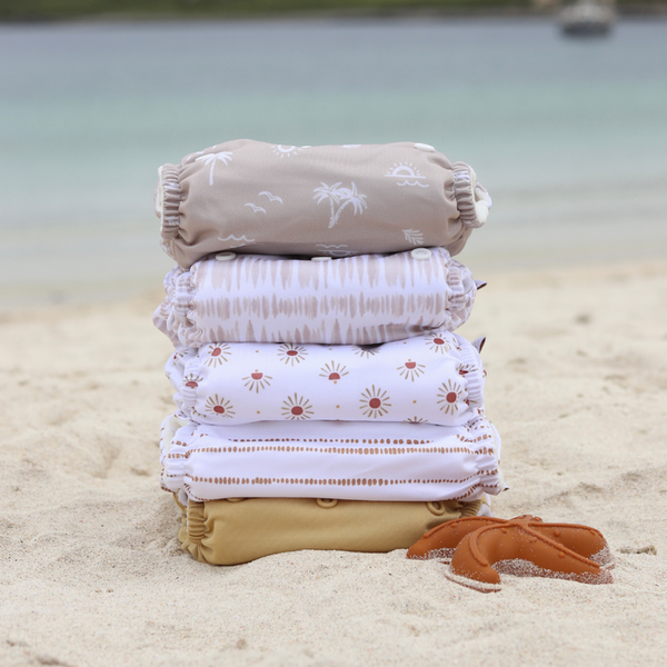 Modern cloth nappies - aio organico Dusty Blue