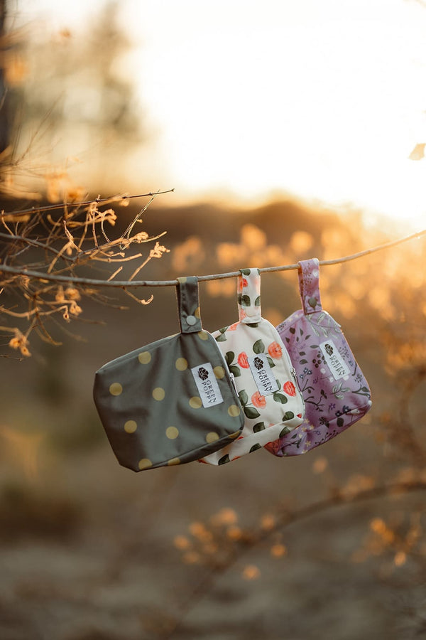 Green Poppy - mini Wet bag natura