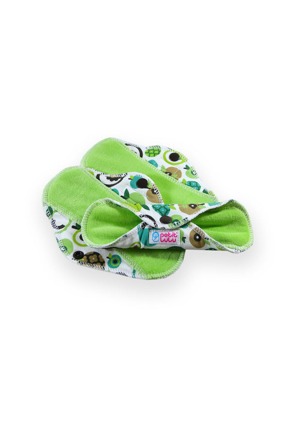 Petit Lulu - 3 regular assorbenti lavabili verde