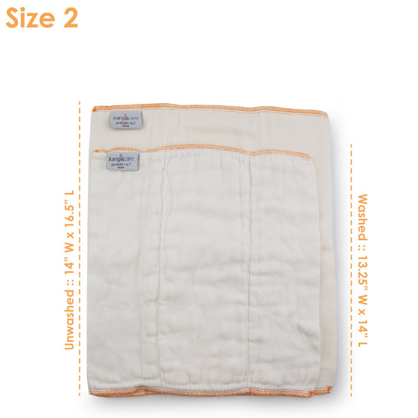 Kangacare - Prefold (6pz) Taglia 2 Neonato