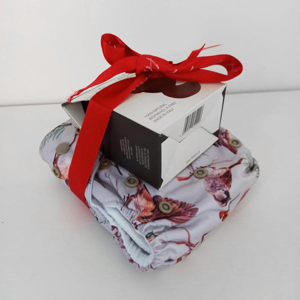 Regalo - pannolino ecomini e ciuccio bimbo 0-6 mesi