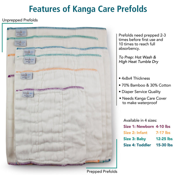Kangacare - Prefold (6pz) Taglia 4 Bambino