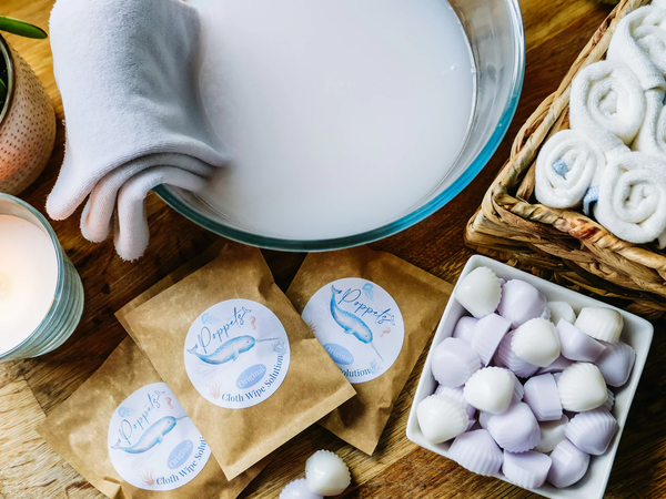 Poppets - 2 sapone profumatore per salviette lavabili wishes