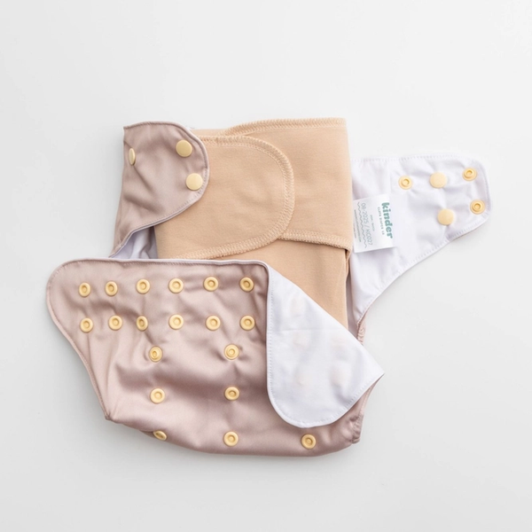 Kinder - preflat in bamboo e cotone taglia unica Crema