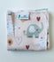 KK - flat 2 strati bamboo elefanti e cuori