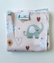 KK - flat 2 strati bamboo elefanti e cuori