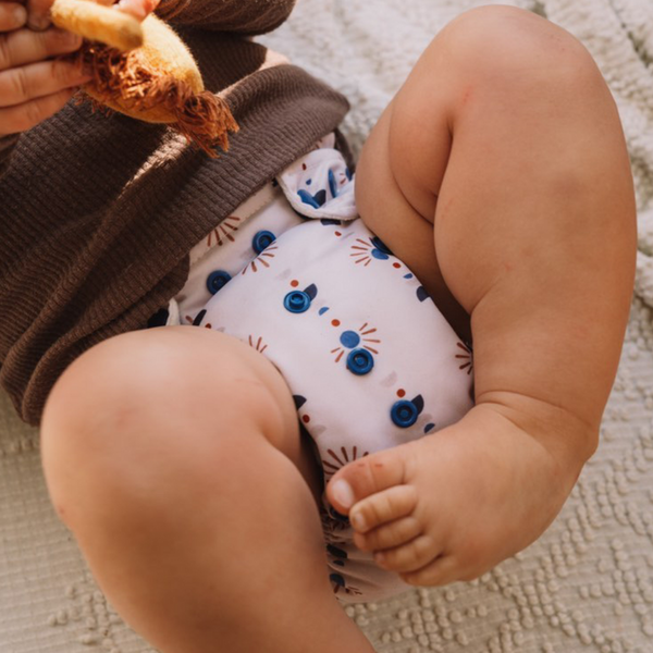 Modern cloth nappies - aio organico Dusty Blue