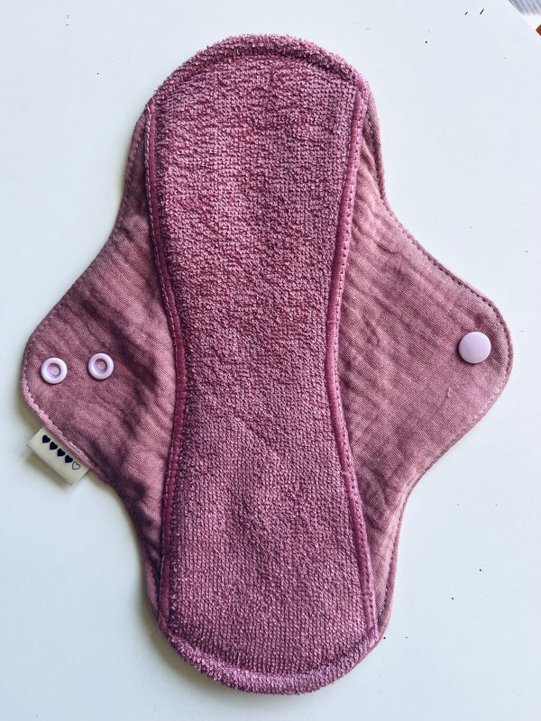 Bloom Pads - 1 plus con imbottitura in mussola organico rosa antico