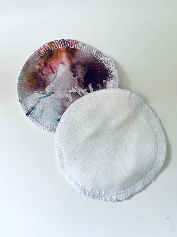 KK - 2 dischetti struccanti grafica in bamboo astratto