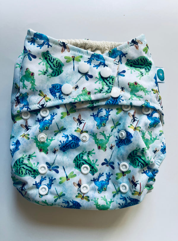 EcoTiny - pocket con tasca in cotone rane