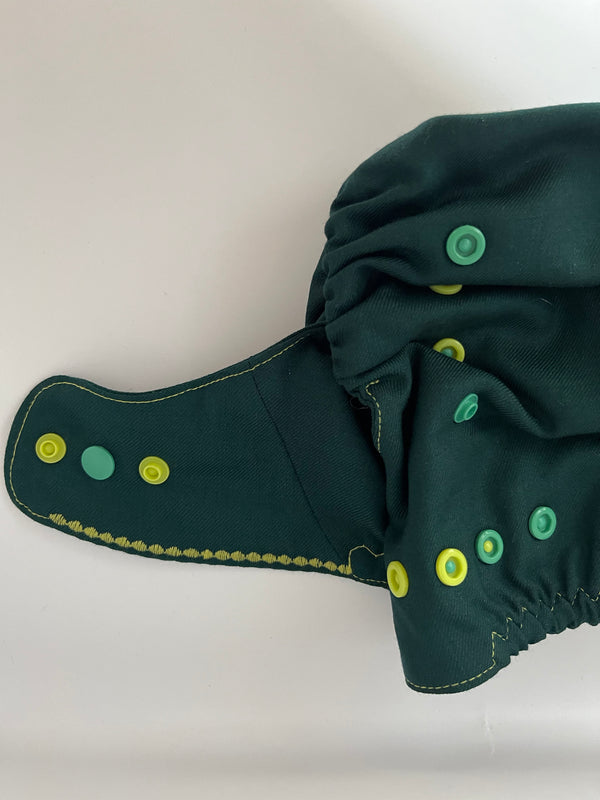 Puppi -  cover lana merinos taglia unica - no lanolizzazione- a bottoni verde