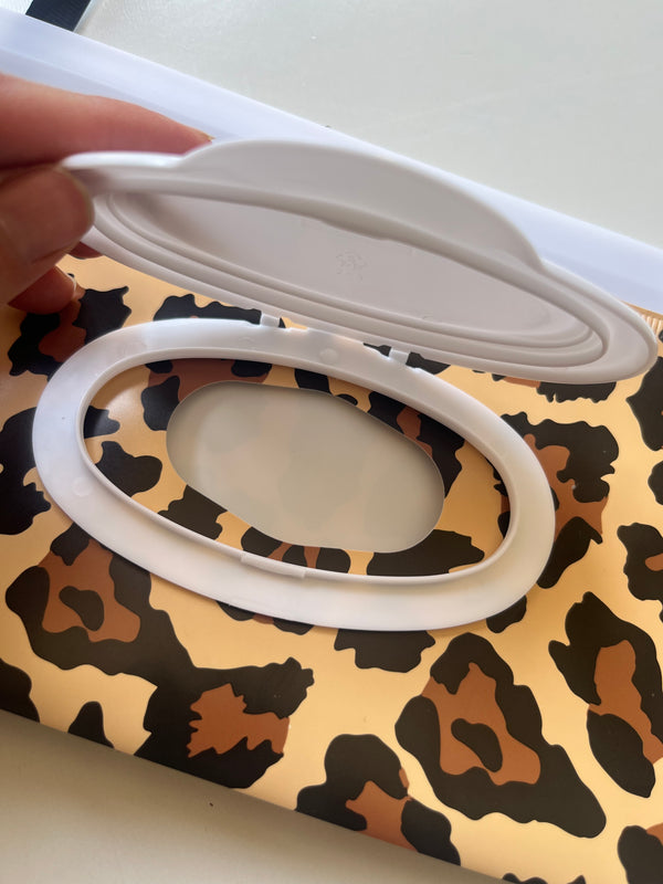 Porta salviette lavabili umidificate in plastica ghepardo