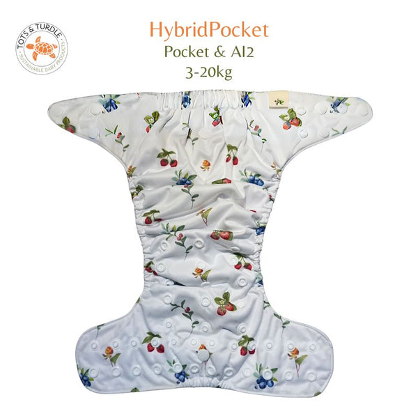 Tots&turdle - pannolino organico ai2/pocket bacche svedesi