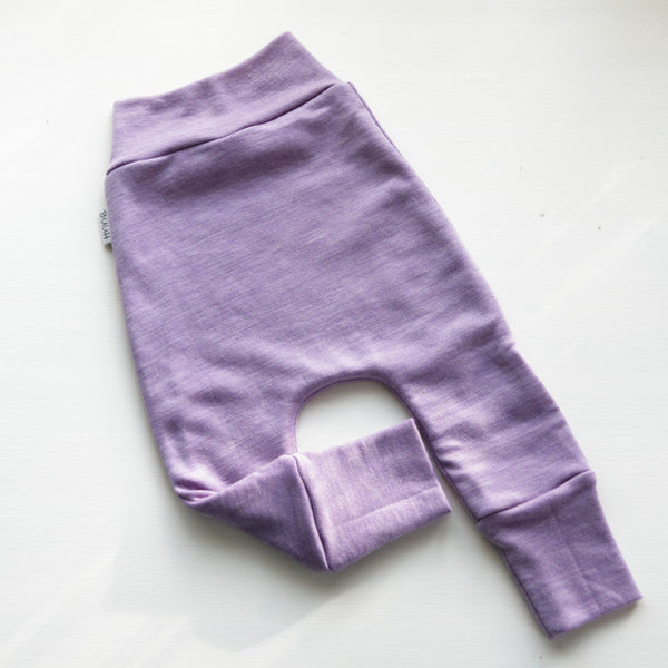 Buuh -  taglia M pantaloni lunghi in lana Merino - Viola lavanda chiaro (520 g/m²)