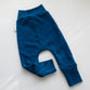 Buuh -  taglia S pantaloni lunghi in lana Merino - Blu oceano (500 g/m²)