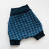 Buuh -  taglia L pantaloni per pannolini in lana merino - Pepita in blu kerosene (690 g/m²)