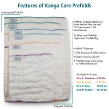 Kangacare - Prefold (6pz) Taglia 1 New born